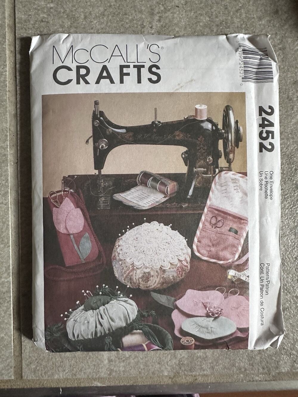 UNCUT Vintage McCall’s Crafts 2452 Sewing Accessories Pattern 1990s